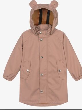 Liewood Girls Waterproof Wind Resistant Hooded Bear Ears Jacket Tuscany Rose 3Y